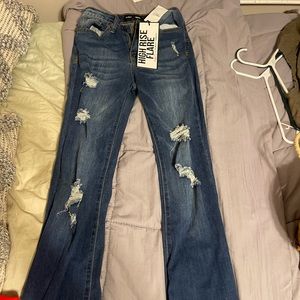 High rise flare jeans
